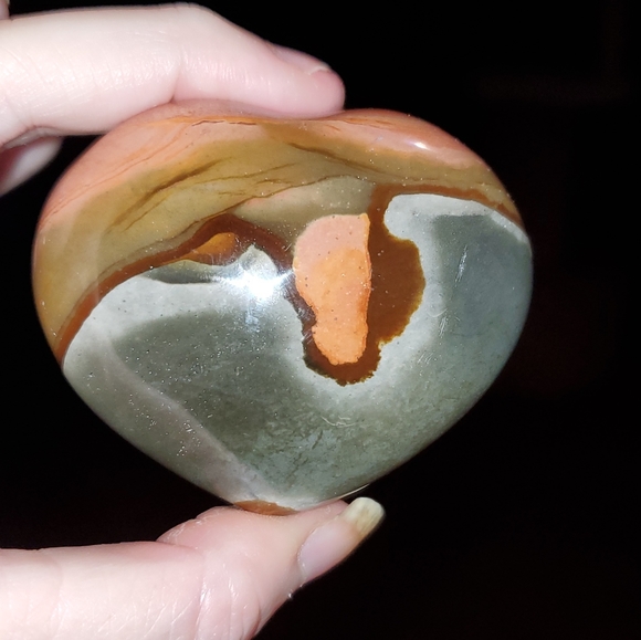 Polychrome Jasper Crystal Heart - Picture 2 of 5